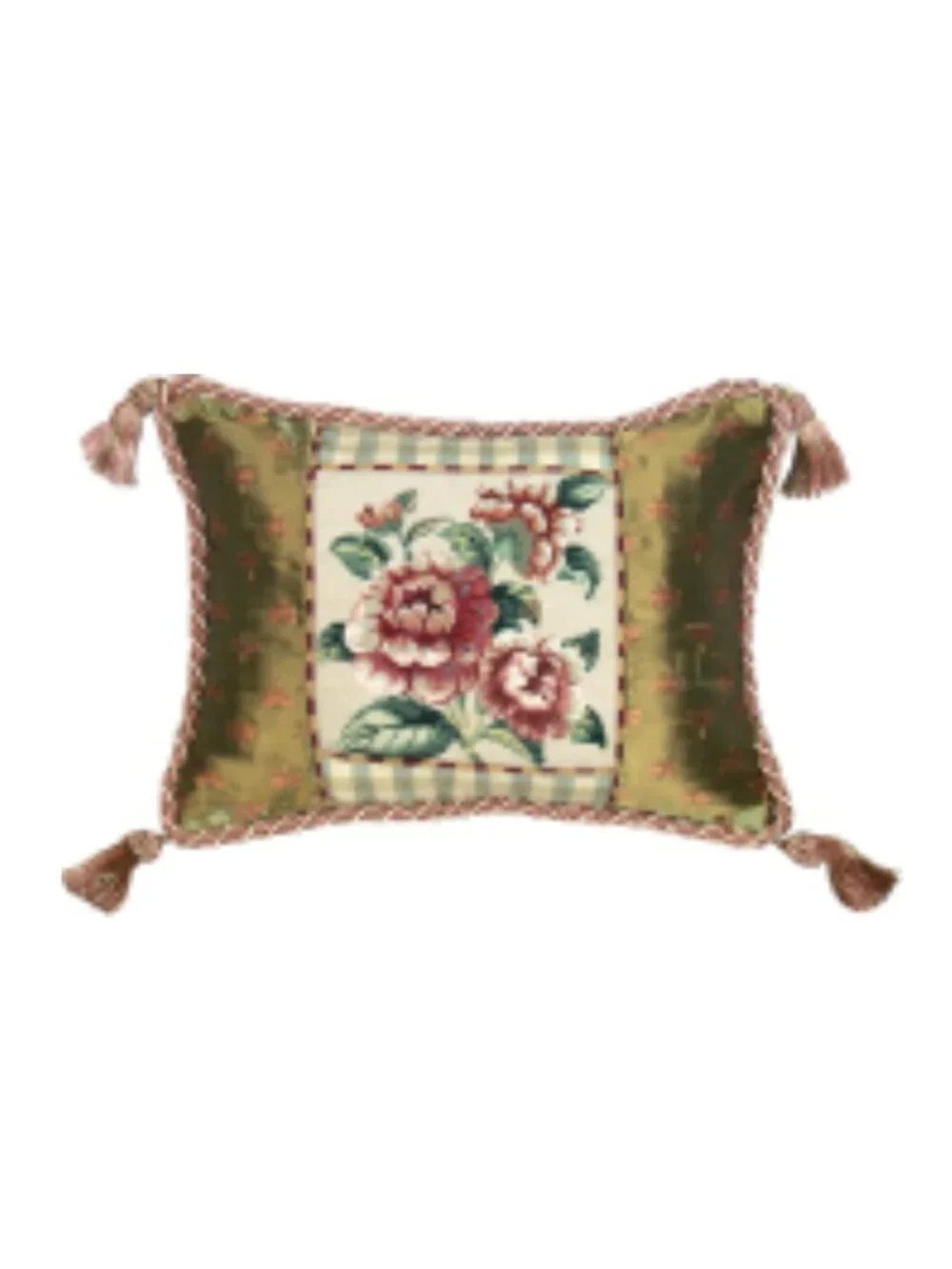 Vintage Petit Point Roses Needlepoint Pillow 12X16